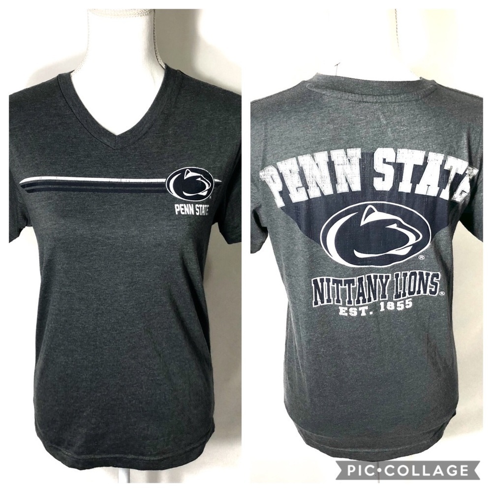 Penn State Nittany Lions T-shirt Small Gray Blue Short Sleeve